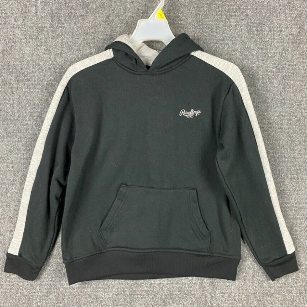 Rawlings Hoodie Large 14/16‎ Boys Pullover Black 100% Polyester L